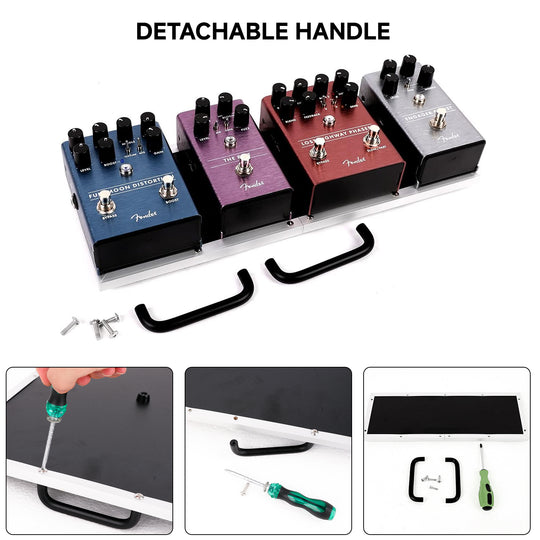 Ghost Fire Guitar Pedal Board Aluminum Alloy Effect Pedalboard with Carry Bag F-STANDARD1.0