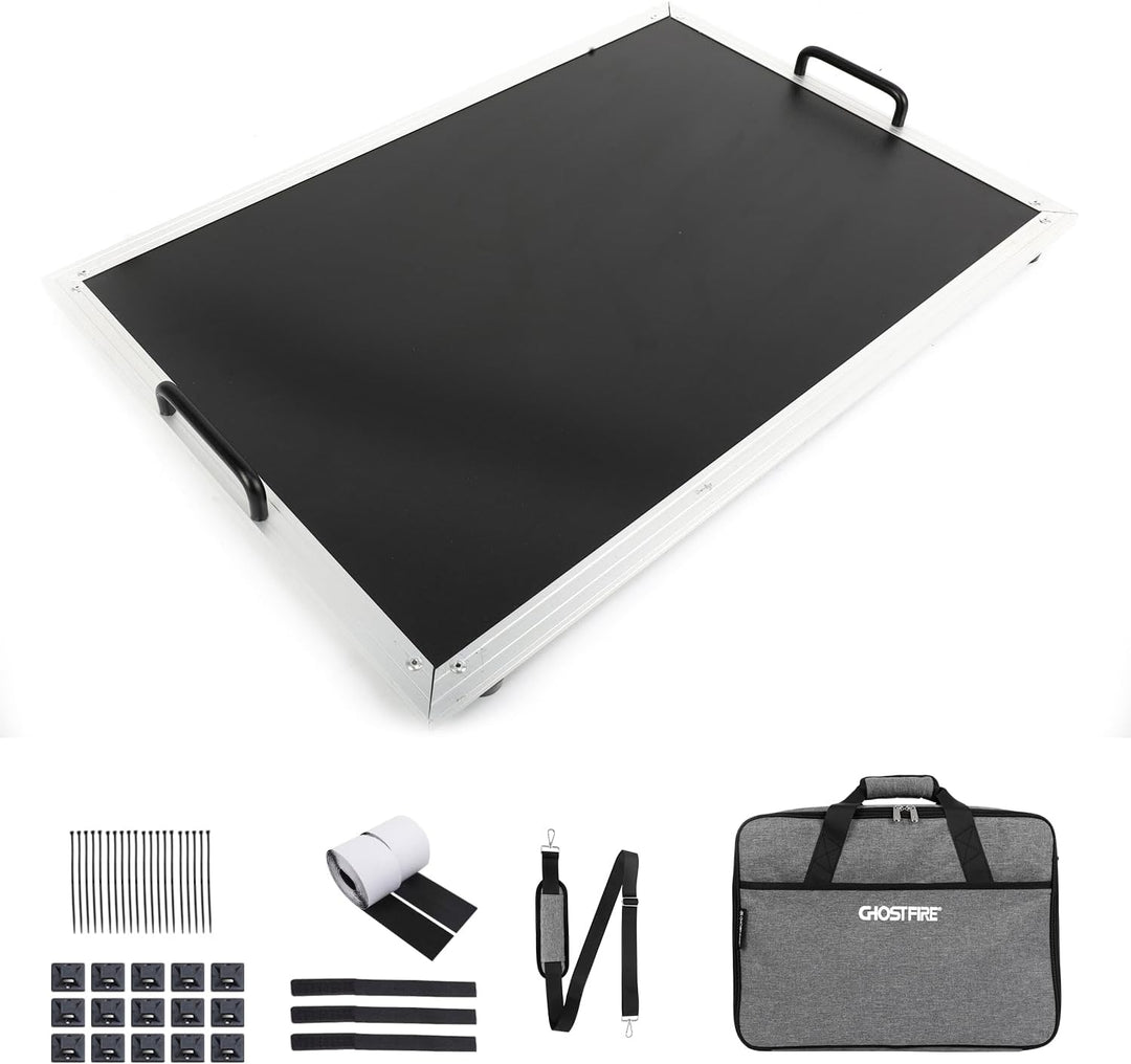 Ghost Fire Guitar Pedal Board Aluminum Alloy Effect Pedalboard with Carry Bag F-STANDARD1.0