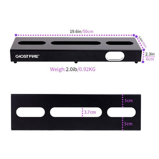 Ghost Fire Guitar Pedal Board Ultrathin Aluminum Effect Pedalboard with Carry Bag U series (UP-02 Deluxe suit)