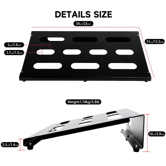 Ghost Fire Guitar Pedal Board Ultrathin Aluminum Effect Pedalboard with Carry Bag U series (UP-04 Deluxe suit)
