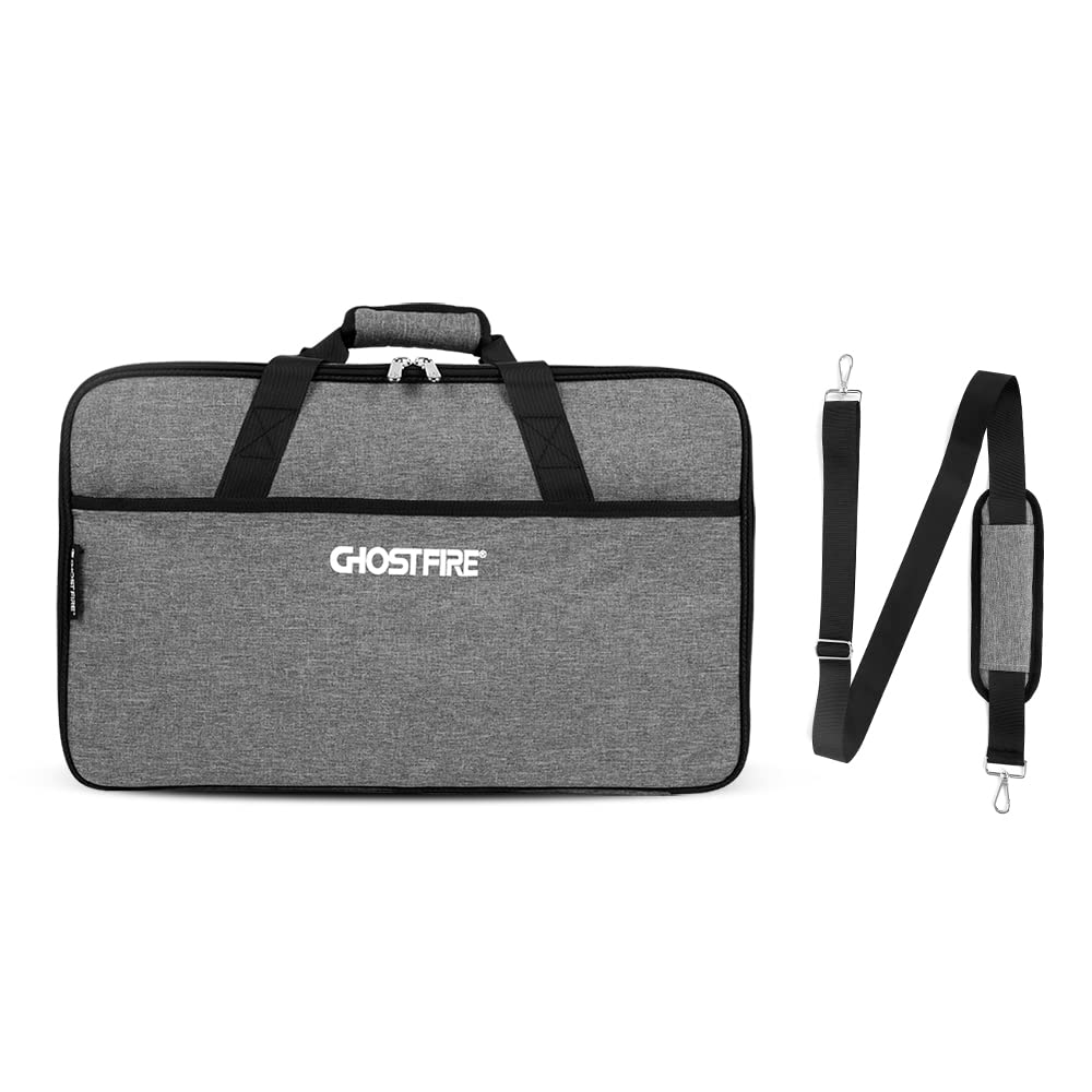 boss pedal case Ghost Fire Guitar Pedalboard Case – Heavy-Duty Flight-Ready Effects Pedal Board Bag for Live/Touring Musicians (Multiple Sizes) 23.6''x13.4''【60*34*