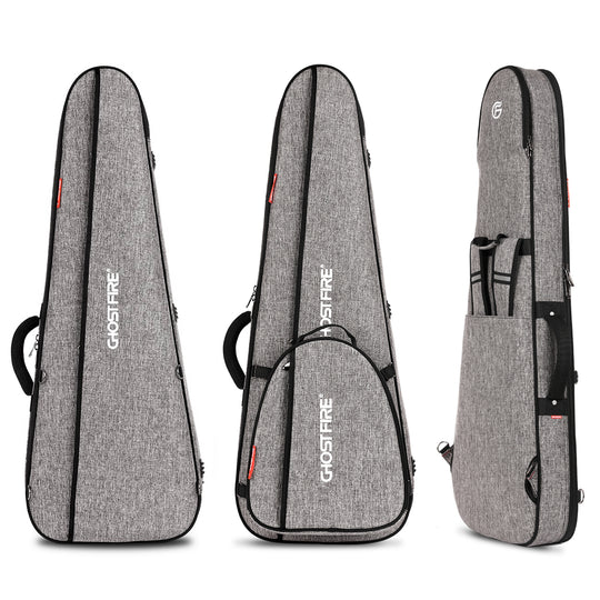 GHOSTFIRE High-end Electric Guitar Bag Super thick fit ST/TL ,LP/SG An Expansion Package Is Attached (Electric Guitar Bag-Grey 3.0)