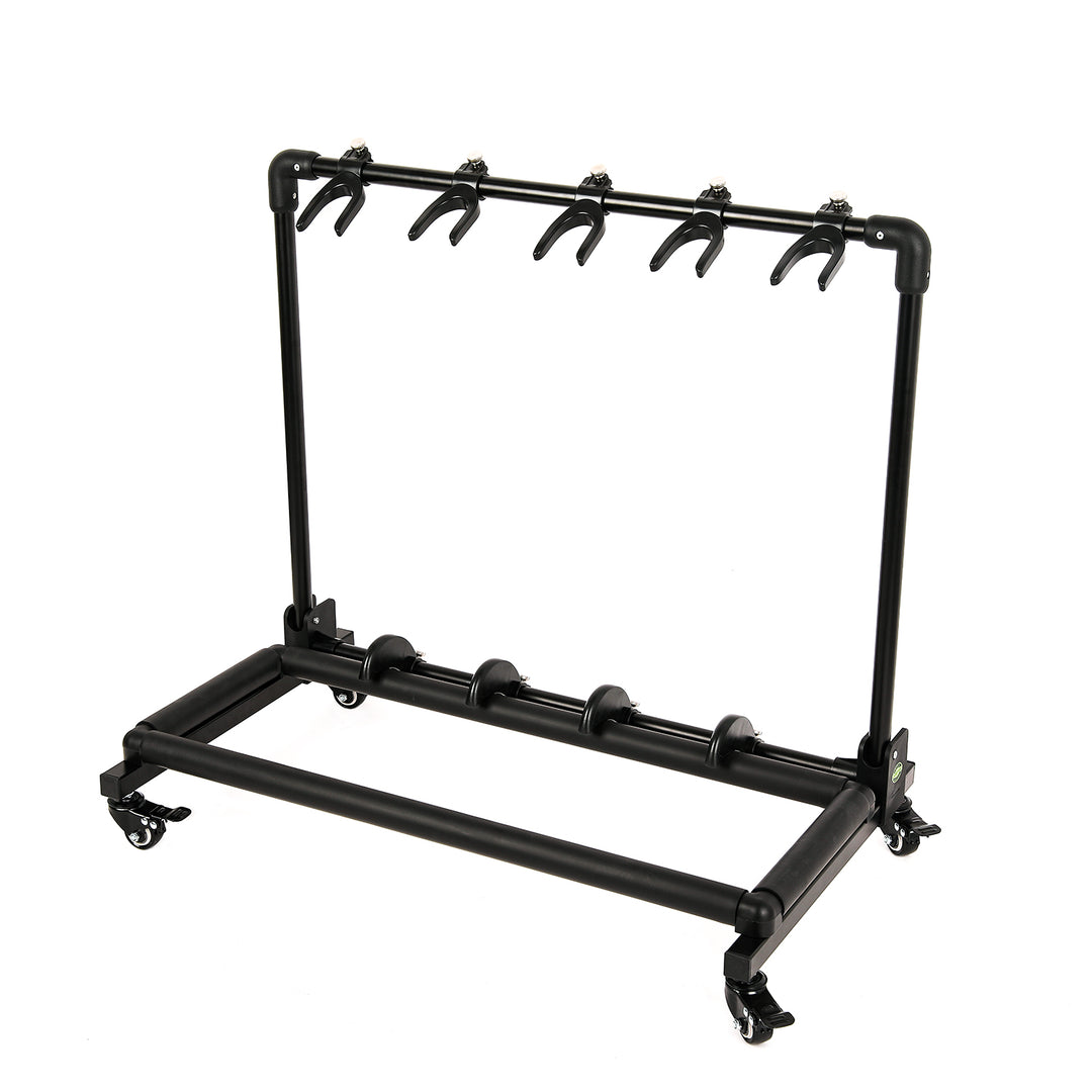GHOSTFIRE GAW Series Guitar Stand with Wheels | Folding 3, 5 & 7 Guitar Rack for Electric, Acoustic & Bass Guitars