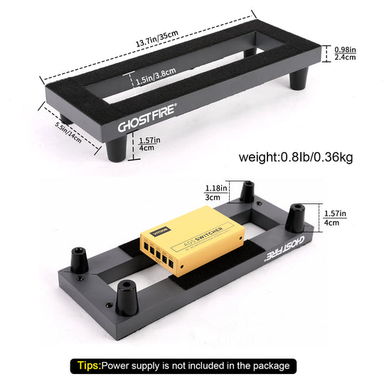 Ghost Fire SPL-01 Ultra-Light Guitar Effects Pedal Board Pack – Portable, Durable & Easy Setup (SPL-01)