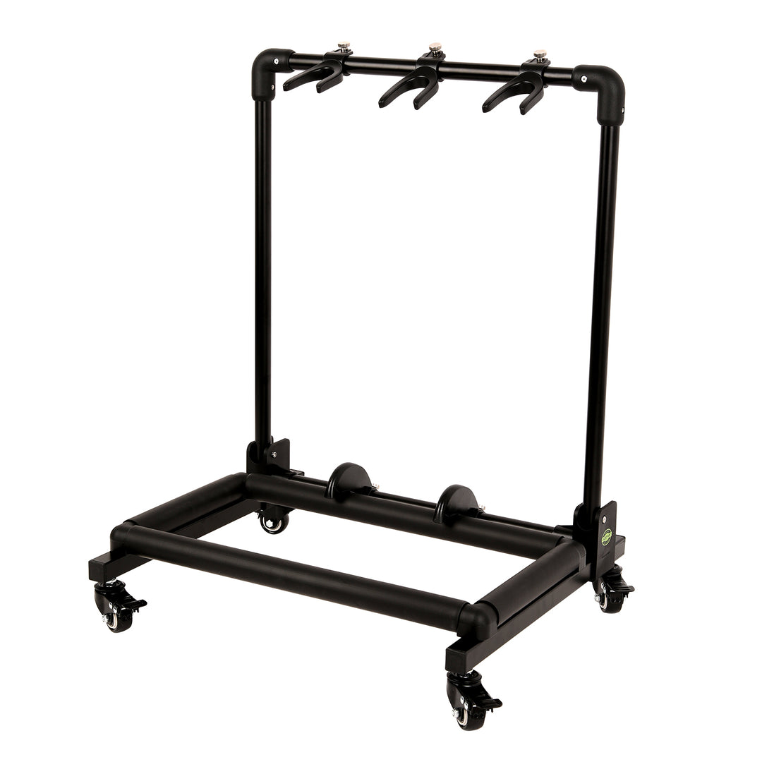 GHOSTFIRE GAW Series Guitar Stand with Wheels | Folding 3, 5 & 7 Guitar Rack for Electric, Acoustic & Bass Guitars