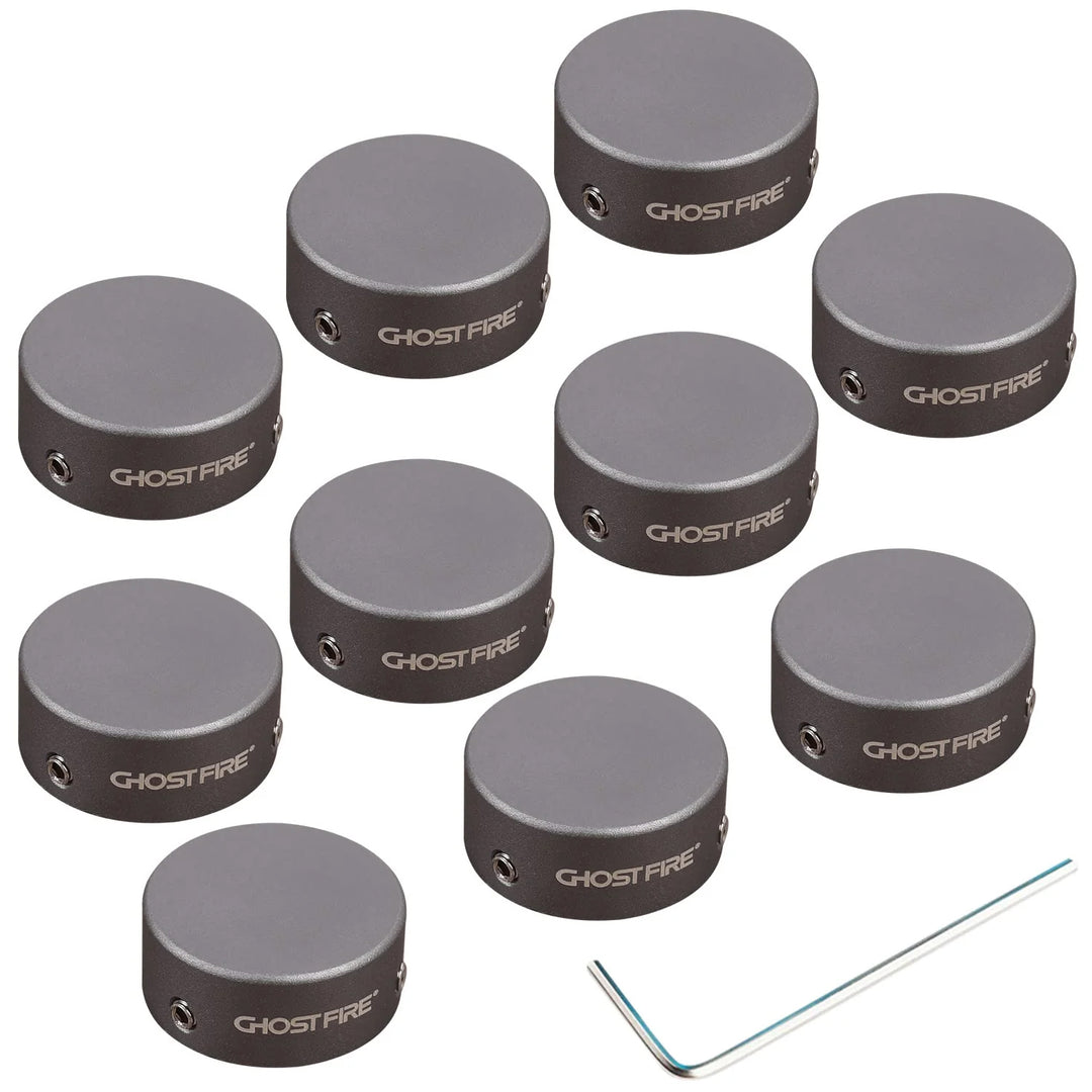10-Pack GHOST FIRE Aluminum Pedal Footswitch Toppers
