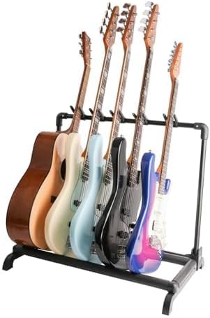 🎁Black Friday Pre-Sale🔥GHOSTFIRE 5 Multi-holder Guitar Stand Floor Adjustable Universal Guitar Display Rack Fit Electric Guitar/Bass/Acoustic (GHS-5)