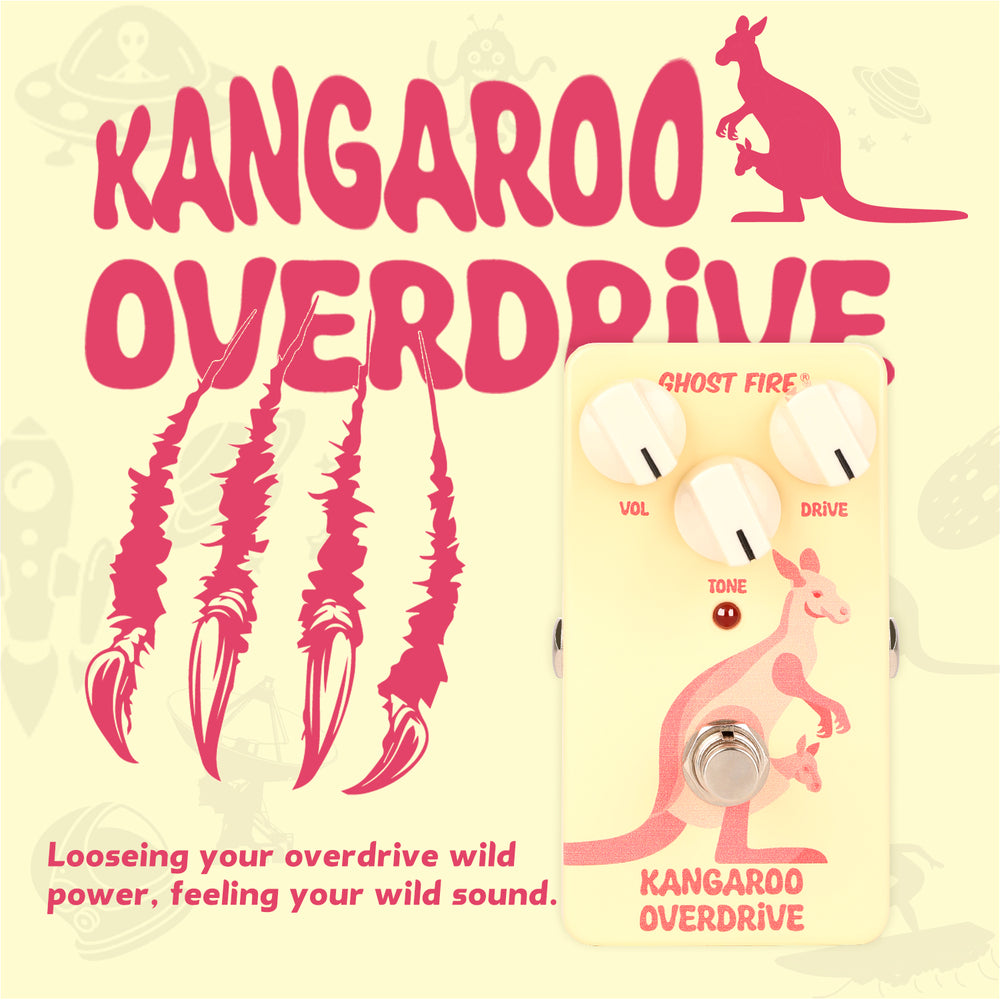 GHOSTFIRE ギターオーバードライブエフェクトペダル エレクトリックギター用 (KANGAROO OVERDRIVE) 