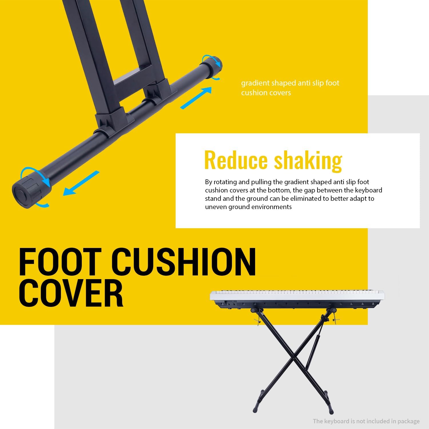 GHOSTFIRE Adjustable Hydraulic Keyboard and Piano Stand Heavy-Duty