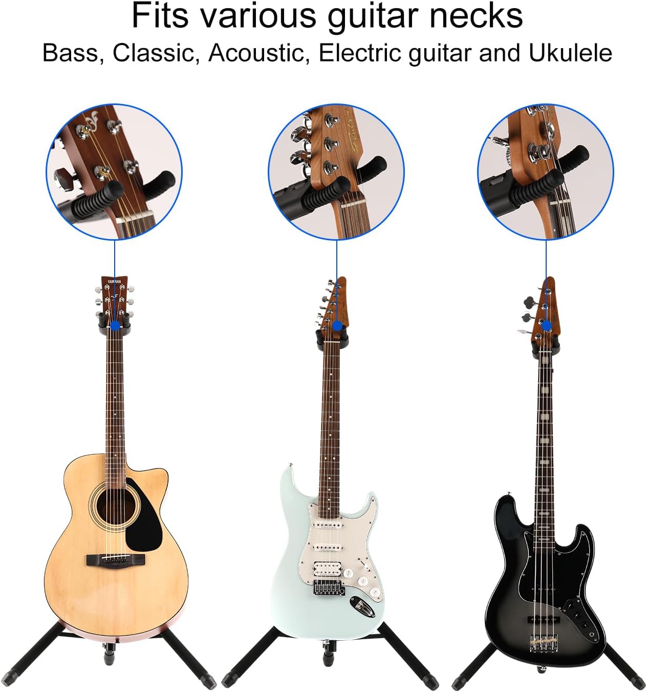 GHOSTFIRE AutoGrip Guitar Stand Foldable Guitar Display Rack GHOSTFIRE AutoGrip Guitar Stand Foldable Guitar Display Rack