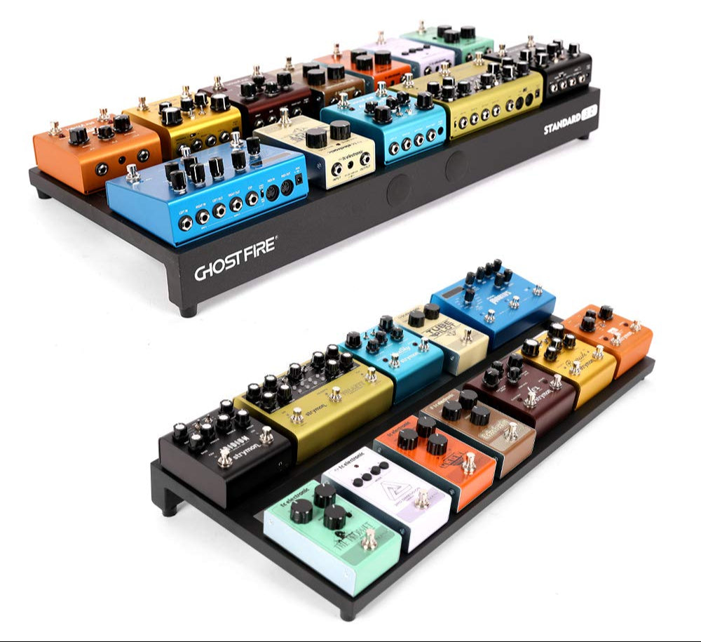 guitar foot pedals Ghostfire V-Standard 3.0 Guitar Pedalboard – Lightweight Aluminum Effects Pedal Board for Guitar & Bass with Cable Management Standalone Pedalboard