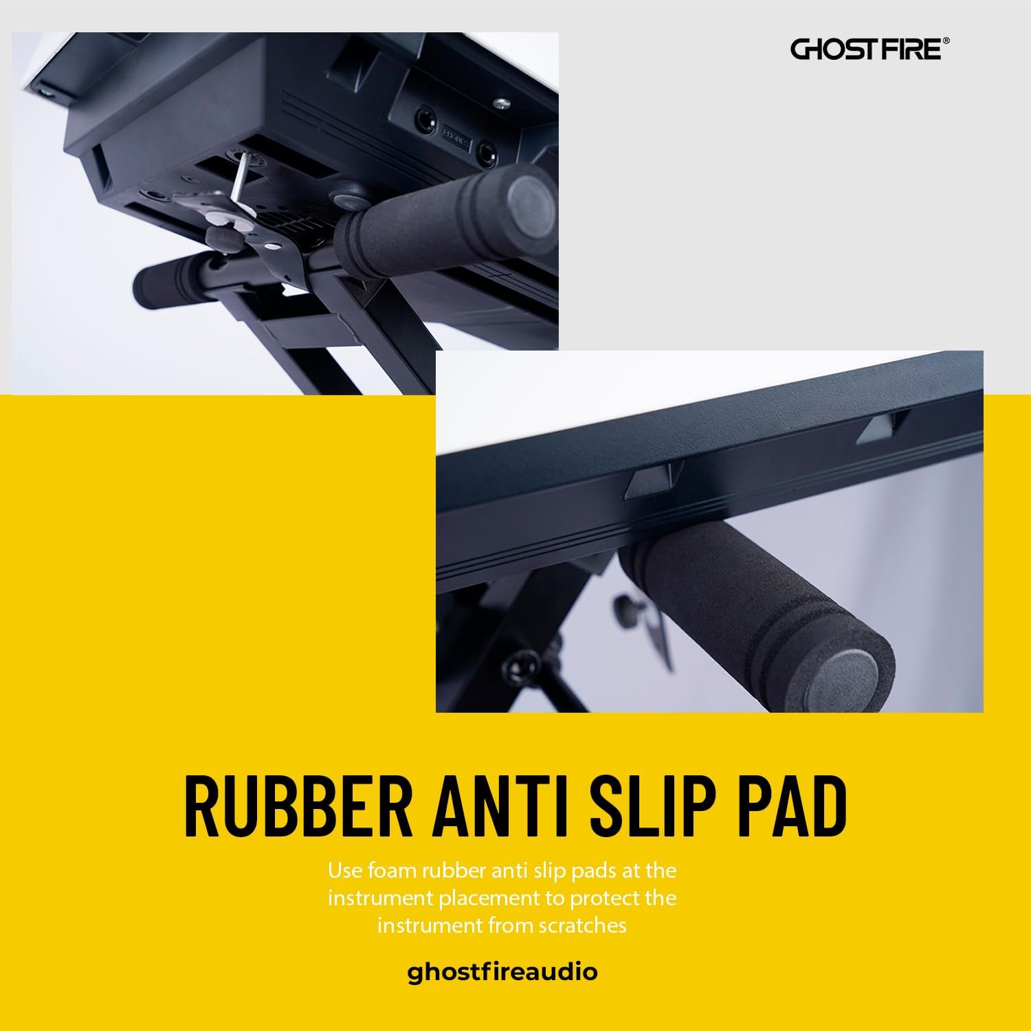 GHOSTFIRE Adjustable Hydraulic Keyboard and Piano Stand Heavy-Duty