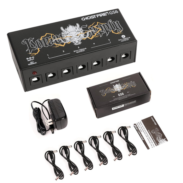 GHOSTFIRE GS6 Guitar Pedal Power Supply for Effect Pedals