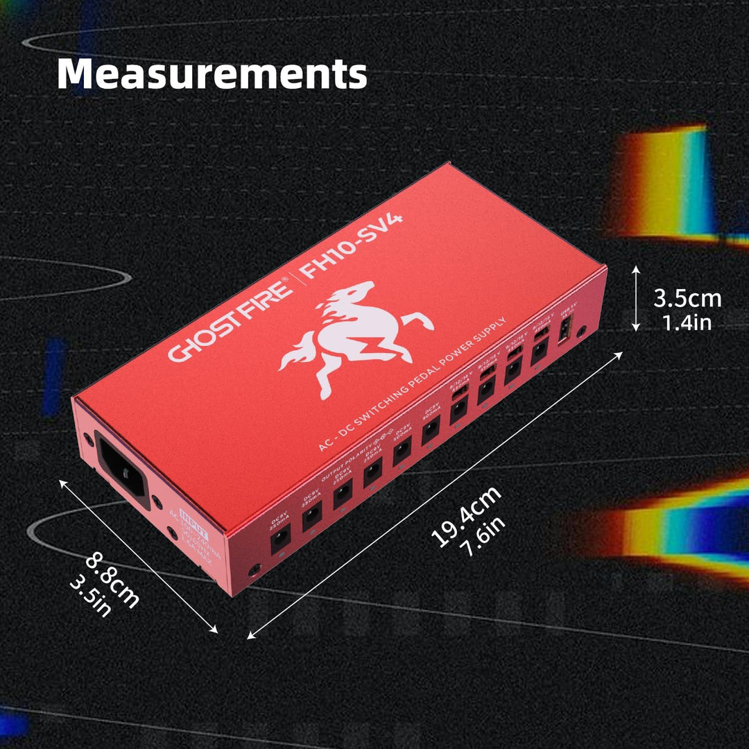 🎁Black Friday Pre-Sale🔥GHOST FIRE Pedal Power Supply Isolated with Independent short-circuit protection (FH10-SV4)