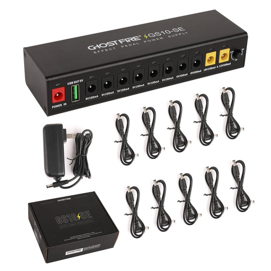 hi power guitar pedal GHOSTFIRE Effect Pedal power SUPPLY Designed for each Pedal - Thin and light | Expandable | High power