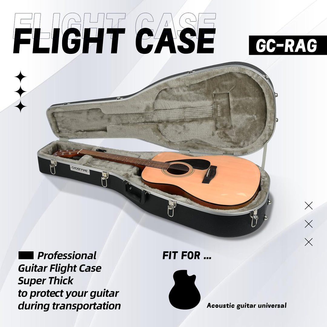 GHOSTFIRE Hard-Shell Cases Acoustic Guitar Case Super thick fit for Acoustic (GC-RAG-Acoustic)