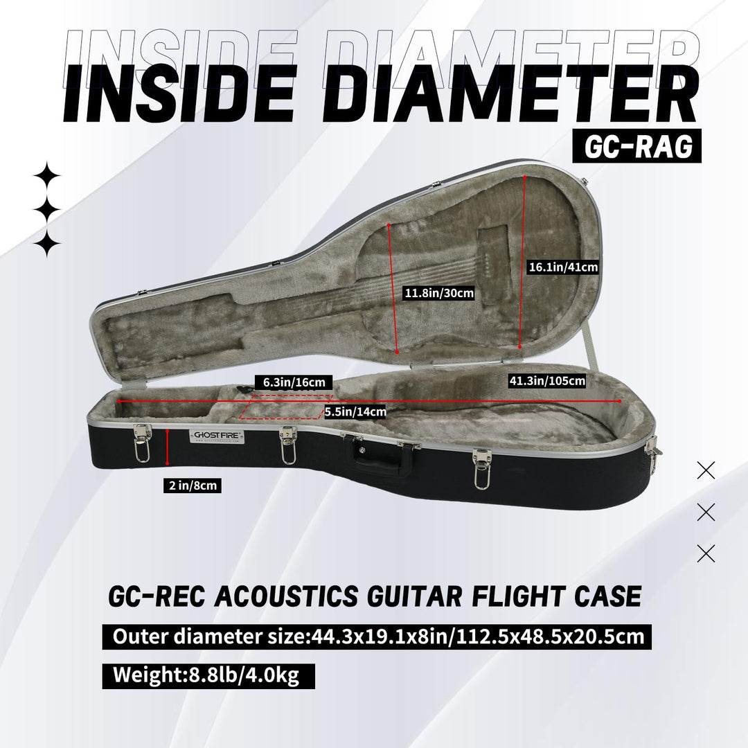 🎁Black Friday Pre-Sale🔥GHOSTFIRE Hard-Shell Cases Acoustic Guitar Case Super thick fit for Acoustic (GC-RAG-Acoustic)