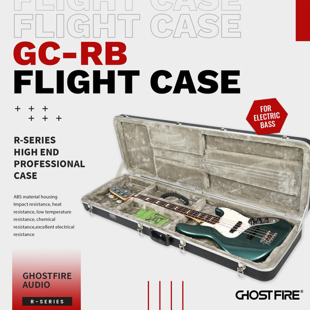 GHOSTFIRE Hard-Shell Electric Bass Case Super thick ABS Molded Case fit Precision/Jazz (Bass)
