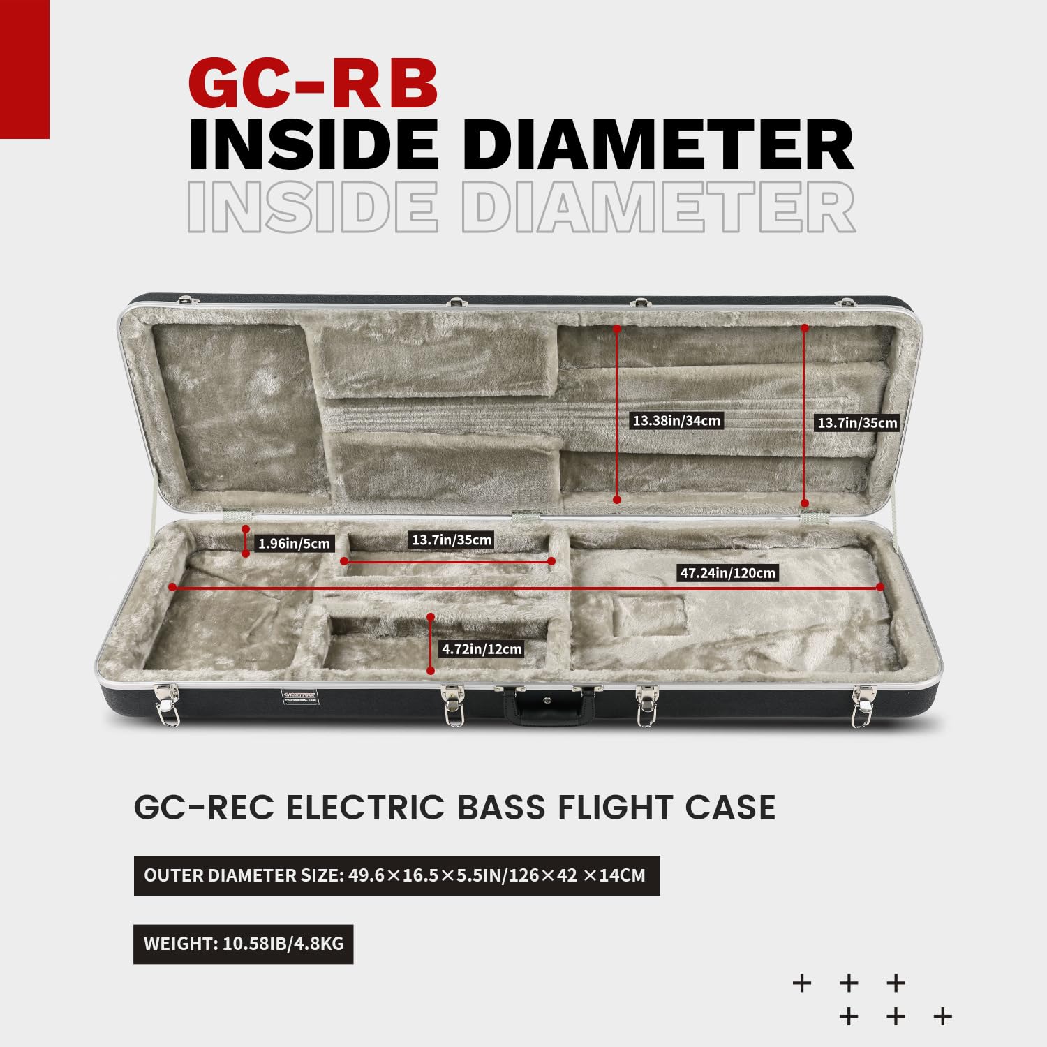 GHOSTFIRE Hard-Shell Electric Bass Case - Ultra-Durable ABS Molded