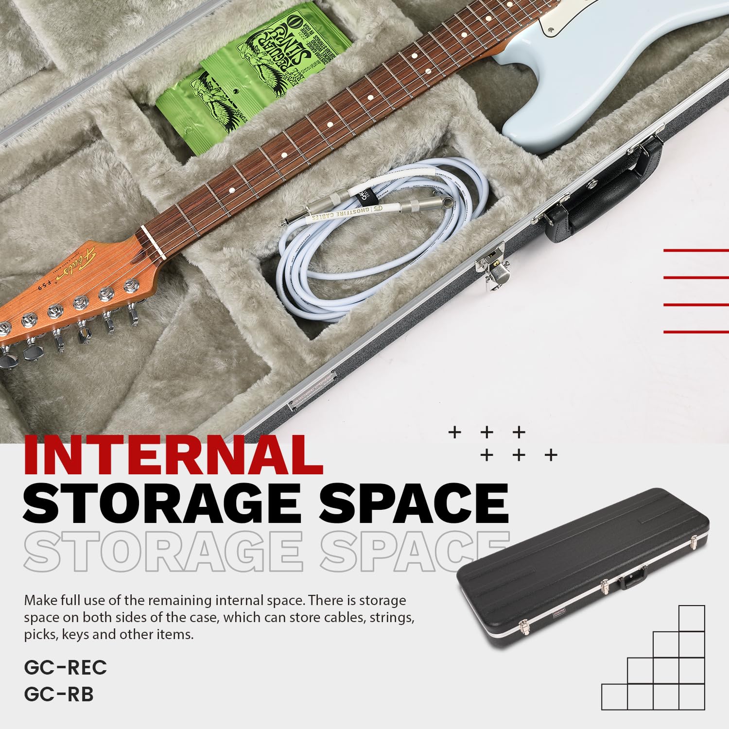 GHOSTFIRE Hard-Shell Electric Guitars Case Super thick ABS Molded