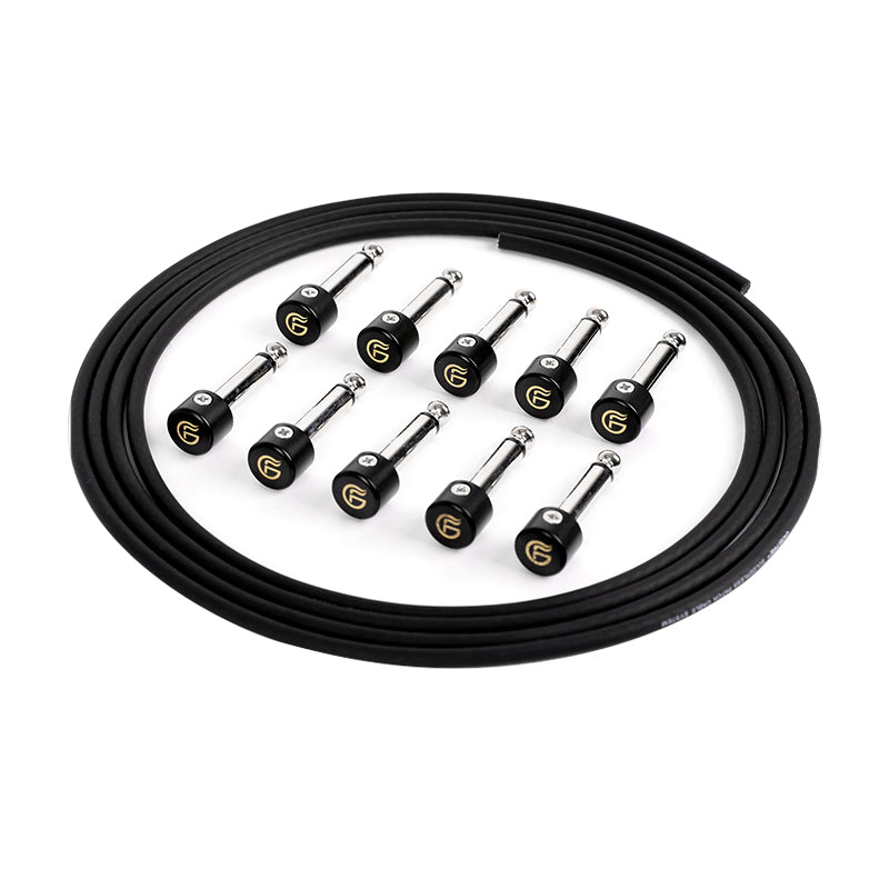 pedal cables Ghost Fire Solderless Pedalboard Cable Kit No Cable Stripping Required65Ft Cable 10 Nickel Plated Copper Tip Connectors Fo
