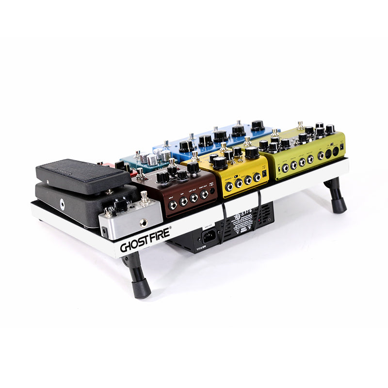 effects pedal boards Ghost Fire Guitar Pedal Board Aluminum Alloy 1.76IB Super light Effect Pedalboard 19.8''x11.5'' with Carry Bag,SPL-04 White