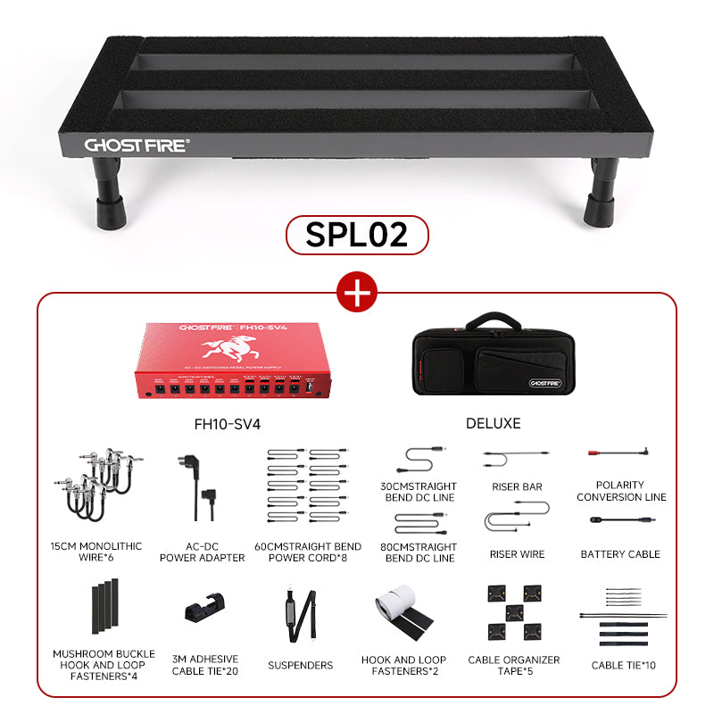 Ghost Fire S Series Ultra-Light Guitar Pedalboard + Free Deluxe