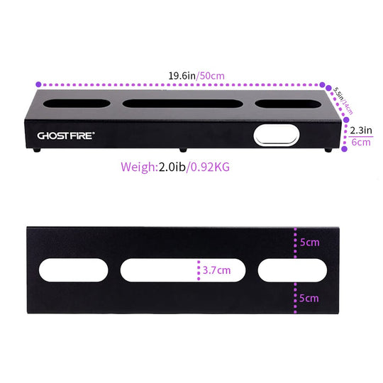 Ghost Fire ギターペダルボード 超薄型アルミニウムエフェクトペダルボード キャリーバッグ付き Uシリーズ (UP-02 デラックススーツ) 