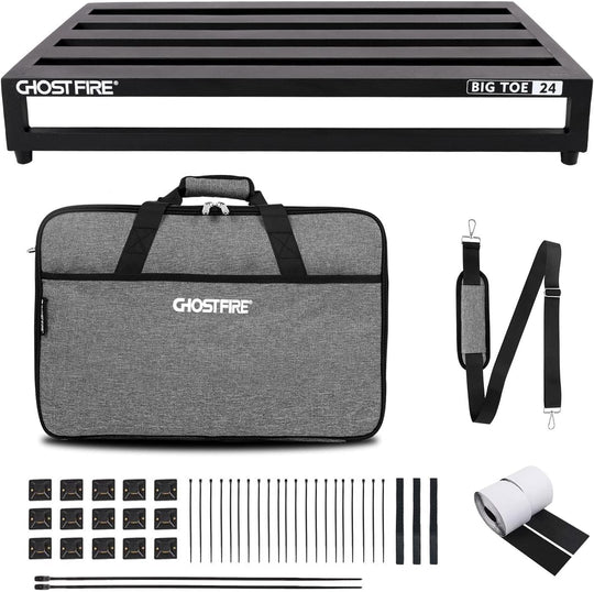 Ghost Fire Guitar Pedal Board Aluminum Alloy Effect Pedalboard with Carry Bag（V series）