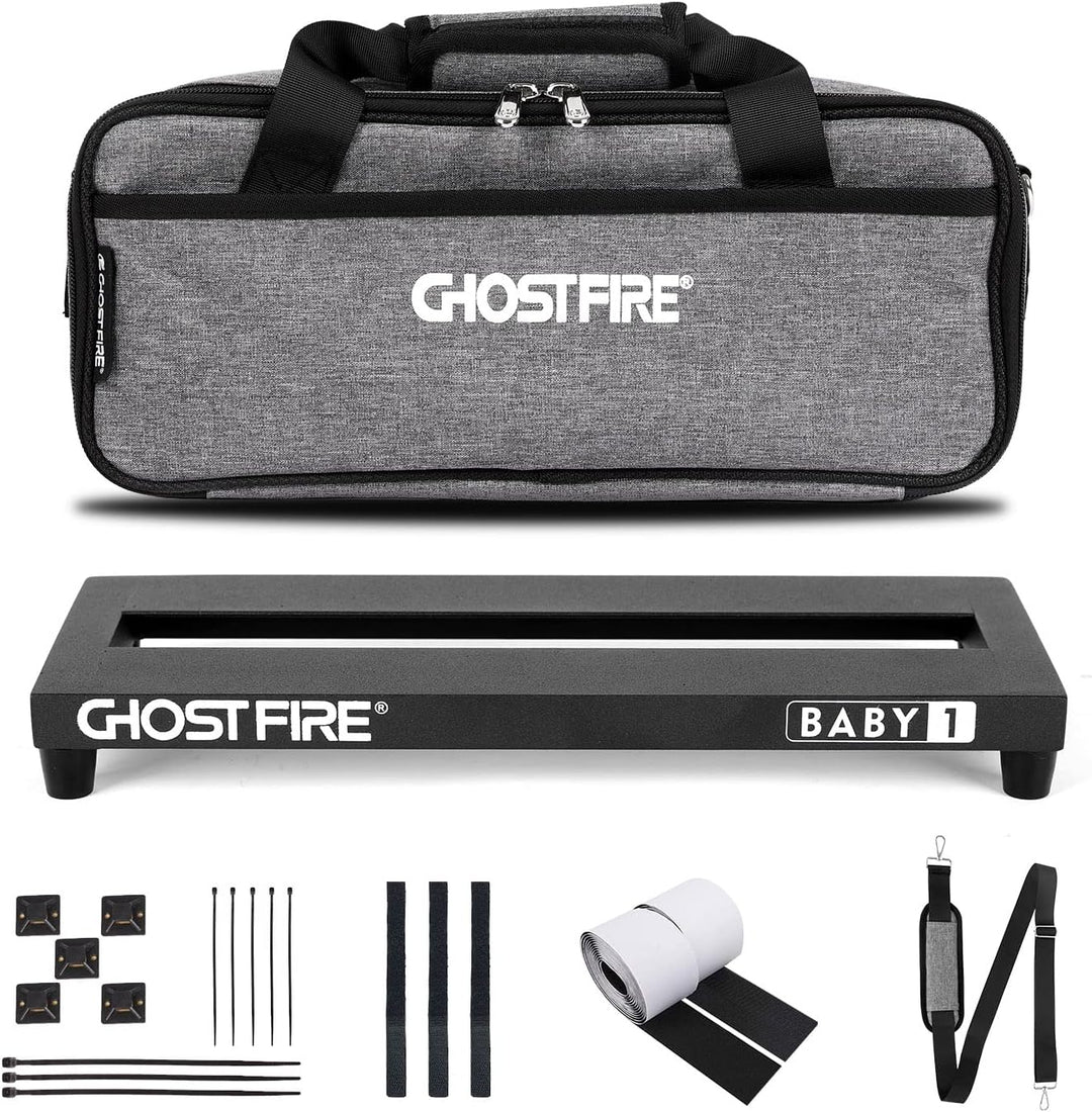 🎁Halloween Exclusive: Limited Time 49% OFF🔥Ghost Fire Guitar Pedal Board Aluminum Alloy Effect Pedalboard with Carry Bag（V series）