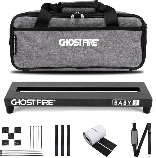 🎁Halloween Exclusive: Limited Time 49% OFF🔥Ghost Fire Guitar Pedal Board Aluminum Alloy Effect Pedalboard with Carry Bag（V series）