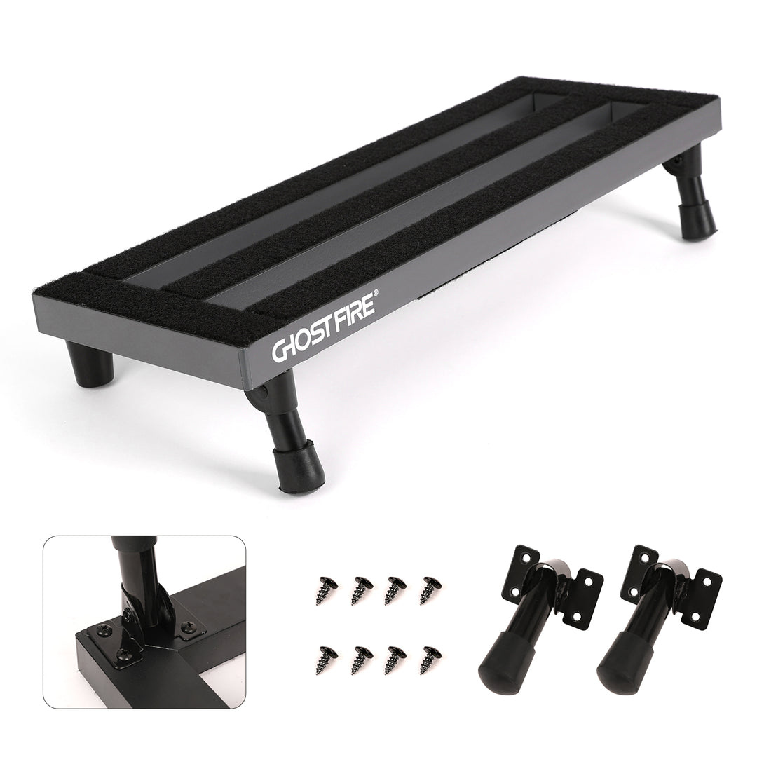 bass effects pedal board Ghost Fire S-Series Super-Light Aluminum Folding Pedalboard Legs — Spare Folding Foot Kit for Guitar/Bass Pedalboards