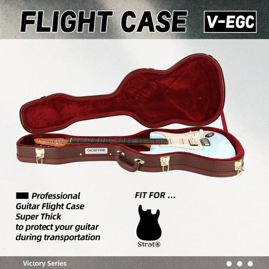 GHOSTFIRE Hard-Shell Cases Electric Guitars Case Super thick fit ST (V-EGC)