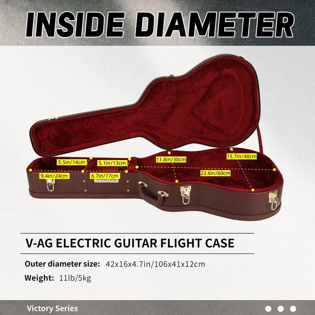 GHOSTFIRE Premium Hard Shell Acoustic Guitar Case – Super Thick Protection Fit for Dreadnought & Acoustic Guitars