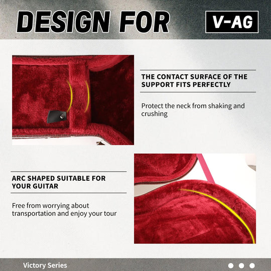 GHOSTFIRE Premium Hard Shell Acoustic Guitar Case – Super Thick Protection Fit for Dreadnought & Acoustic Guitars