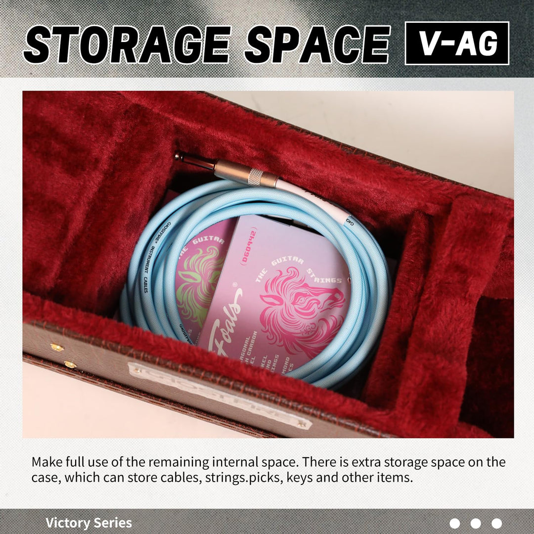 GHOSTFIRE Premium Hard Shell Acoustic Guitar Case – Super Thick Protection Fit for Dreadnought & Acoustic Guitars