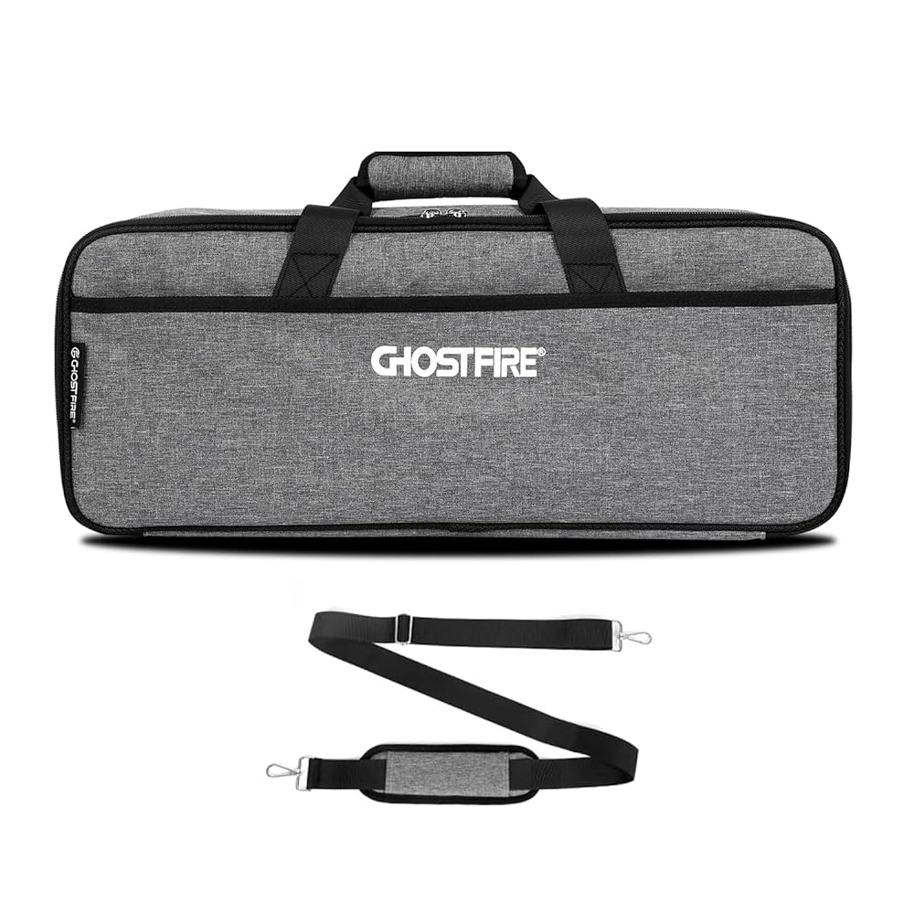 effect pedal bag Ghost Fire Guitar Pedalboard Case – Heavy-Duty Flight-Ready Effects Pedal Board Bag for Live/Touring Musicians (Multiple Sizes) 20.5''x7.9''【52*20*9cm