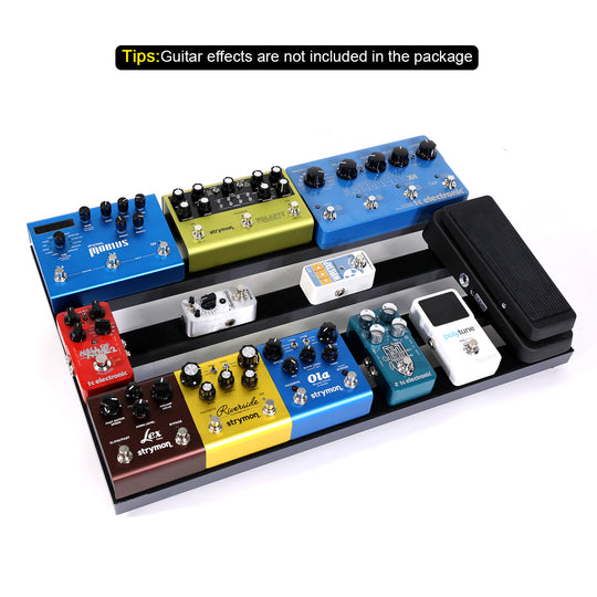 Ghost Fire Guitar Pedal Board Aluminum Alloy Super light Effect Pedalboard with Carry Bag,SPL-06 (24.4''x15.7'')