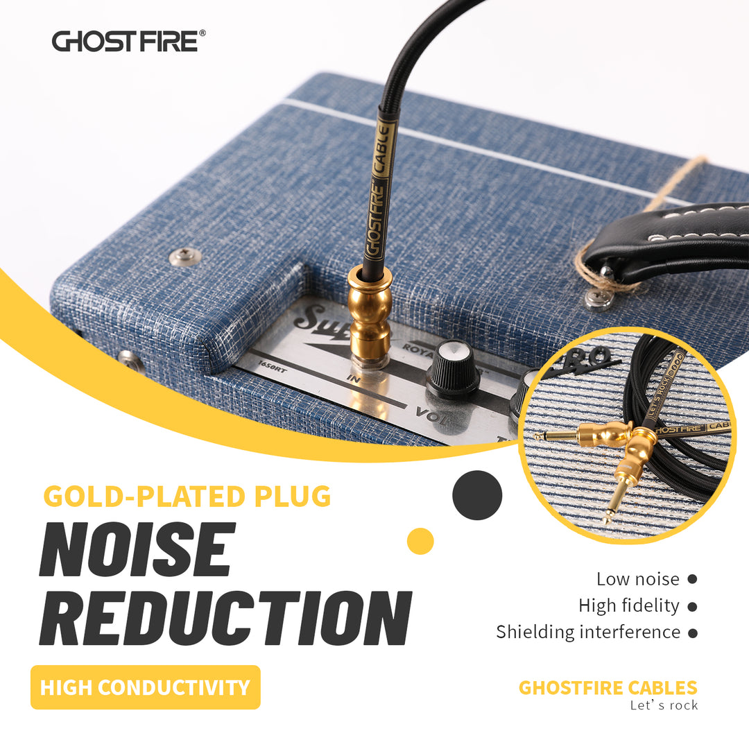 GHOST FIRE High Performance Instrument Cable Multi-function Guitar Cable(3M/5M)