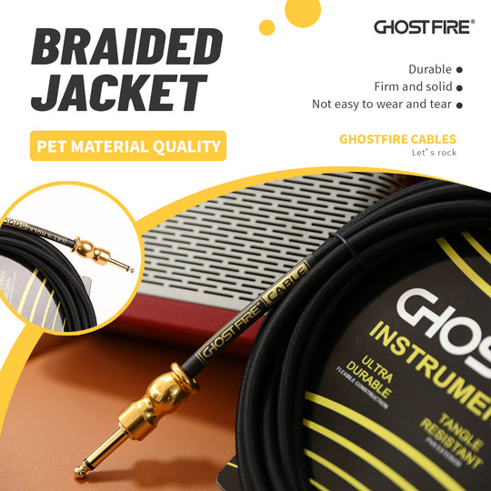 Cable para instrumentos de alto rendimiento GHOST FIRE (10 pies/3 m)