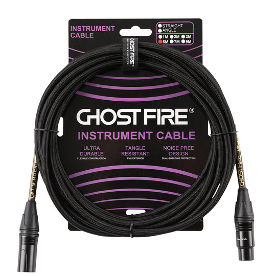 🎉New Year Hot Sale🎸GHOST FIRE High Performance microphone Cable  Performanc Noise-Cancelling  (16.4 feet-(Male-to-Female)