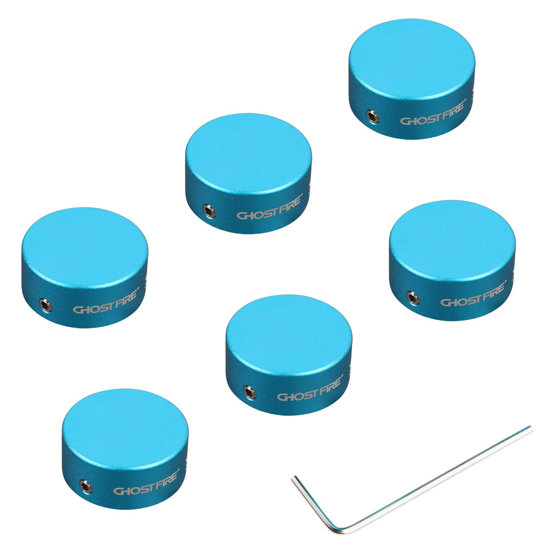 pedal button caps 10-Pack GHOST FIRE Aluminum Pedal Footswitch Toppers