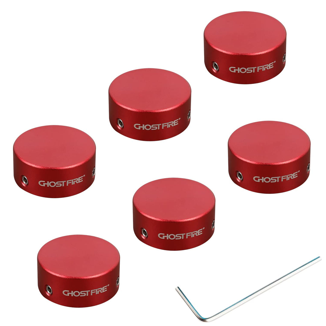 10-Pack GHOST FIRE Aluminum Pedal Footswitch Toppers
